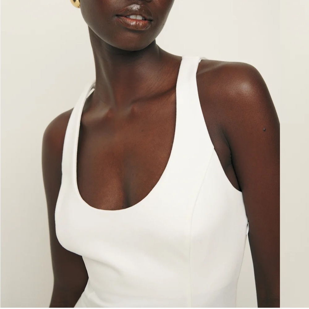 REFORMATION Mikol Knit Dress WHITE NEW - Picture 4 of 9